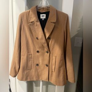 Old Navy Camel Double-Breasted Pea Coat